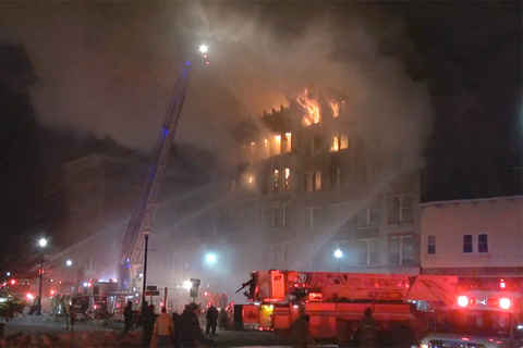 Downtown Schenectady fire