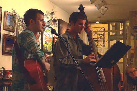 Jack and Chris at the Rkstar Open Mic