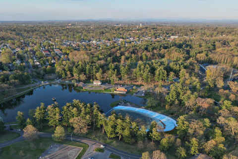 Schenectady Central Park aerial pano