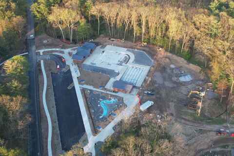 Flyover of new Central Park pool